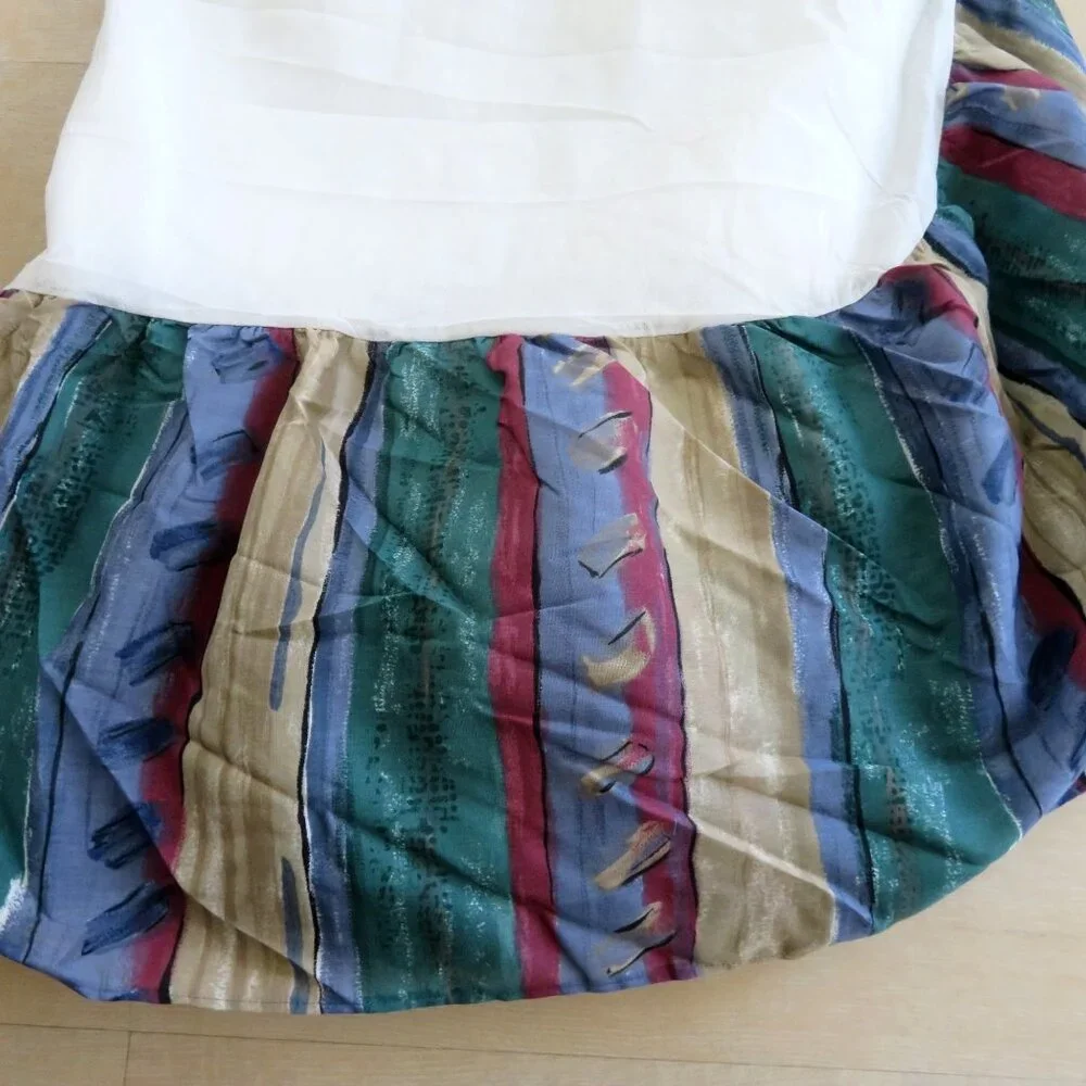 Vintage Thomaston Queen Size Bed Skirt Multi-Color Ruffle 13